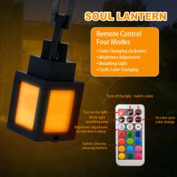 2026 Pixel Style Night Light Portable Lantern Tabletop Ornament 16 Colors RGB Remote DIY Interior Decoration Atmosphere Light