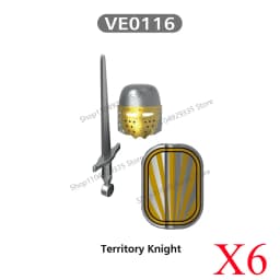Medieval Military Castle Black Hawk Knight Building Blocks Gothic Cavalry Armor Shield Axe Soldier Figure Accessories Bricks Toy