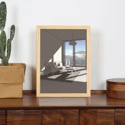 Creativity Night Light Simulation Gift Sunset Mood Photo Frame Lamp INS Anime Painting Led Lights Decoration Lighting