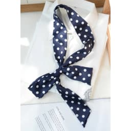 2025 New Spring Polka Dot Long Scarf Preppy Chic Polyester Red Butterfly Narrow Ribbon Bowknot Bag Accessories 180cm Cravat Gift