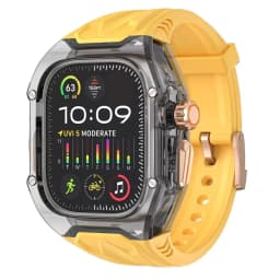 Transparent Modification Kit For Apple Watch 11 10 987 46 45mm Strap Case for IWatch Series 44 40mm 654SE Rubber Band Refit Mod