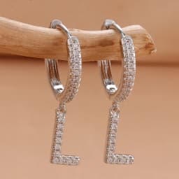 Nidin Hot Sale Initial A-Z Letters Mini Small Hoop Earrings Gold Color Zircon Jewelry Alphabet Fashion Christmas New Year Gift