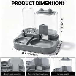 Automatic Pet Food and Water Feeder Large Capacity 2 in 1 Automatic Feeder Dog Cat Food Bowl with Water Fountain Pet Supplies