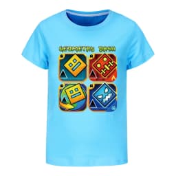 Geometry Dash TShirt Kids Cartoon Clothes Boys 100% Cotton T-shirt Children Fashion Clothing Toddler Girls Short Sleeve Tops