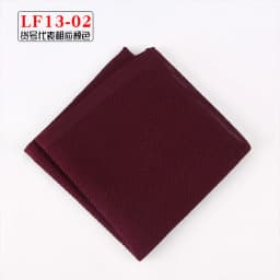 Knitting Wool Men's Solid Black Pocket Square Suit Formal Dress Accessories Small Scarf Towel Wedding Chest Handkerchief 25.5cm