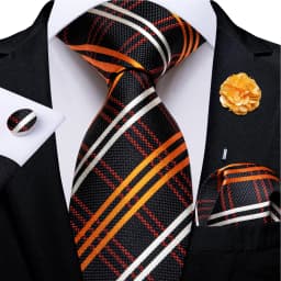 Floral Pink Ties For Men Wedding Party Man Tie Handkerchief Brooch Cufflinks Set Men Accessories Gravata