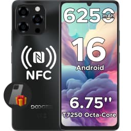 Global Version DOOGEE Note58 Pro Smartphone 6.75" HD+ Display 32GB(8+24) 256GB 6250mAh Battery NFC Android 15 Mobile Phone