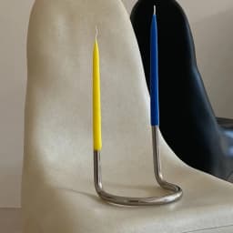 Creative U-shaped Twin Candlestick Nordic Bauhaus Style Stainless Steel Tube Decoration Designer Home Decor Candal Holder Gifts