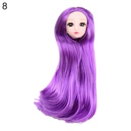 DIY Doll Head Wear 1/6 BJD Doll Head With Gold Brown Black Long Hair For 30cm Doll Joint 3D Eyes Europe Ancient Doll