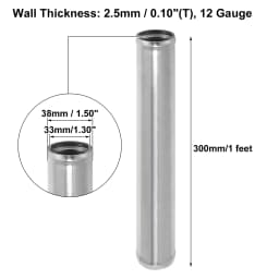 UXCELL OD 38mm 51mm 57mm 63mm 89mm Length 300mm Aluminum Alloy Tube Intercooler Pipe Straight Air Intake Tube for Car