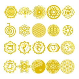 7 Chakra Copper Energy Tower Orgonite Stickers Flower Life Tree Pyramid Epoxy Resin Fillings Material Jewelry Making DIY Crafts
