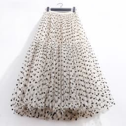 Boho Queens Women Polka Dot High Waist Pleated Ball Gown Maxi Skirt Fashion Mesh Loose Puffy Umbrella Fairy Cake Skirts