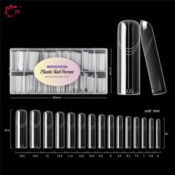 TP Full Cover Widen Dual Nail Forms 150pcs Poly Nail Gel Nail Molds Acrylic Nail Extension System False Nail Tips Manicure Tools