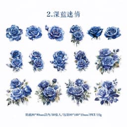 30 pcs Large size roses Stickers aesthetic Diy Stickers Aesthetic Scrapbooking Journal Deco Album Deco DIY Diary Stationery