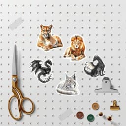 17pcs Retro Gothic Style Dark Black Dragon Stickers, Stationery, Notebook, Account Materials, Phone Cases Luggage, Guitar