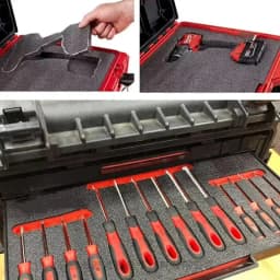 2Pcs Tool Box Foam Inserts Packing Foam Pads Camera Case Cushioning Insert Sheet for Transport DIY Crafts Toolbox Liner