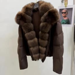OFTBUY Solid Color Warm Outerwear Women White Duck Down Parka with Real Fox Fur Collar Loose Fit Windproof Winter Puffer Coat