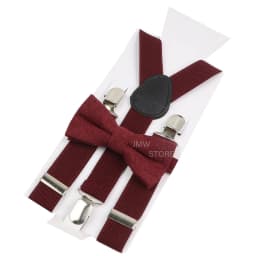 Adjustable Elastic Leather Suspenders Bowtie Set Men Women Sage Green Braces Straps For Wedding Y-Back Shirt Accessories Gift