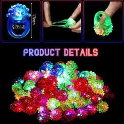 10-50Pcs Cute LED Luminous Rings Birthday Party Masquerade Gifts Decoration Halloween Easter Christmas Carnival Party Supplies