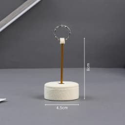 Beige Jewelry Display Props with Metal Base Earring Necklace Organizer Holder Jewelry Counter Earrings Rings Display Stand