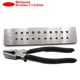 Wire Draw Plates Drawplate Pulling Plier Set for Jewelry Making Round Rectangle Hexagon Oval Square Shape