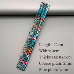 Hair Cutting Comb With Scale Cyan Yellow Ruler Haircut Combs Barber Shop Hairdressing Hairbrush Salon Styling Tools Y0521