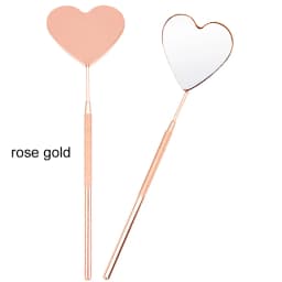 1pcs Heart Shape Eyelash Extension Mirror Magnify Long Hand Mirror For Checking False Lash Tech Supplies Accessories Makeup Tool
