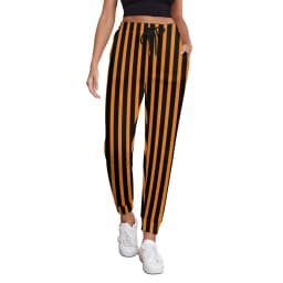 Black White Striped Pants Woman Vertical Lines Print Street Wear Sweatpants Spring Trendy Custom Trousers Big Size