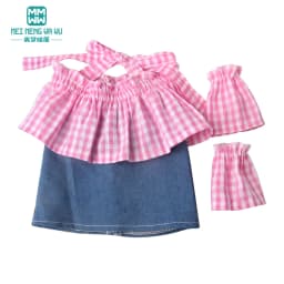 Clothes for doll fit 40cm new born doll accessories Fashion sequined jackets and dresses Christmas gifts for kids