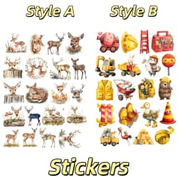 20pcs Cute Retro Forest Elk, Sika Deer Stickers DIY Scrapbook Diary Decoration Album Style Stationery Vintage Journal Supplies