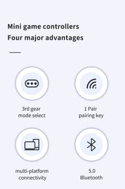 Mini Gamepad Gaming Control Bluetooth For iPhone Android PS4 PS3 Switch Xbox Mobile IOS PC TV Controller Wireless Game Pad Phone
