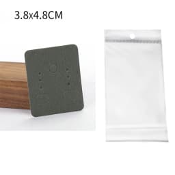 50Sets Earring Cards with 50pcs Bags Necklace Earring Display Cards Self-Seal Bags for Jewelry Packaging Price Tag Card Holder