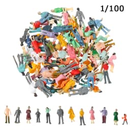 Mixed Color Pose Dollhouse Decorations 1:87 Train Scenery Model Building Passengers DIY Character Sit People Figures