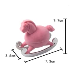 Cute Ring Ear Stud Box Horse Shape Jewelry Box Jewelry Storage Box Jewelry Box Container Wedding Ring Box Packing Gift