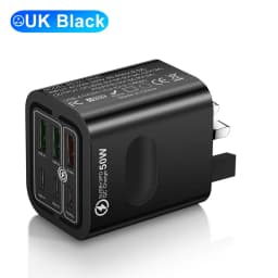 Total 100W 6 Ports Fast Charging EU/US/UK Plug Wall Charger For iPhone Samsung Xiaomi Huawei USB Phone Charger Adapter