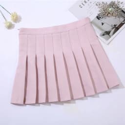 Pleated Skirt Female Student Korean Style Spring Summer Y2k New High Waist Slimming College Style A- Line Pink Plaid Skirt Women