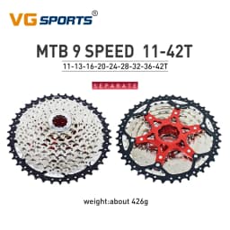 VG SPORTS MTB Cassette 8 9 10 11 12 Speed 40T 42T 46T 50T 52T Mountain Bike Cassette Separate Cassete Freewheel Bracket Sprocket