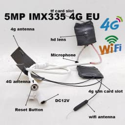 Camhi DIY 5MP 3G 4G SIM Lte IP Camera Module 5MP IMX335 1920P imx307 2MP Wireless MINI 4G Pin hole TF Card Slot Built-in MIC Mic