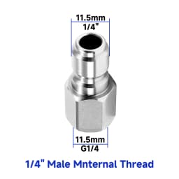 Pressure Washer Coupler 1/4 Inch Stainless Steel Quick Connect Fittings Male Female Accessories With Internal External Thread