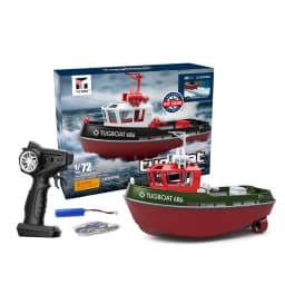 JIKEFUN 686 Rc Boat 2.4G 1/72 Powerful Dual Motor Long Range Wireless Electric Remote Control Tugboat Model Toys Birthday Gifts