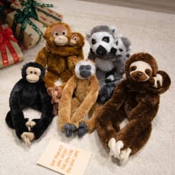 Creative Hanging Animal Plush Toys Lifelike Monkey Sloth Orangutan Doll Warm Mom-Child Hugging Doll Cuddly Home Decor Kid Gift