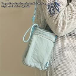 Nylon Crossbody Bag with Adjustable Strap, Phone and Bottle Pocket | Zipper Closure, Minimalist Bag Design, Everyday Carry Bag