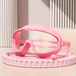 Swimming Goggles Big Frame Swimming Goggles Big Frame HD Wide View Anti-Fog UV Protection Swimming Goggles for Adults No Leaking