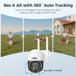 Hiseeu 4K 8MP Wifi PTZ Camera 5x Digital Zoom AI Human Detection Two-way Voice ONVIF Wireless IP Security Protection Camera