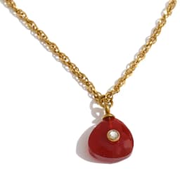 Yhpup New Arrivals Natural Stone Rectangle Triangle Necklace Pendant Exclusive
