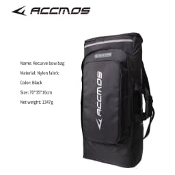 ACCMOS High-Quality Adjustable Large Bow Case with Bow Staff And Arrow Storage Bag Double Shoulder Bag Expandable High Capacity