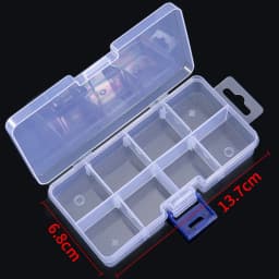8/10Grids Transparent Plastic Storage Jewelry Box Compartment Adjustable Container Storage Case Beads Ring Portable Organizer