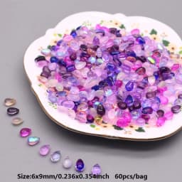 8x14mm 30/60Pcs Water Drop Shape Czech Glass Beads DIY Jewelry Findings Water Drop Glass Loose Beads for Jewelry Making Necklace
