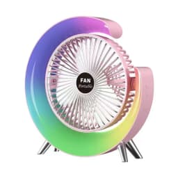 Portable Fan USB Rechargeable Fan LED 7 Colors Electric fan 180°Adjustable summer Camping fans 3 Speeds mini Fan for xiaomi Fan