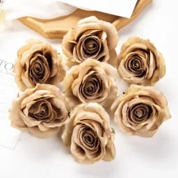 Cheap Rose Head Silk Artificial Flowers For Home Wedding Arch Craft Supplies Decoration DIY Christmas Wreath Accessory Scrapbook